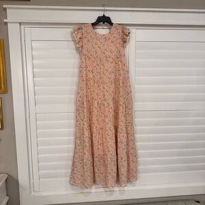 English Factory Peach Floral Maxi Dress